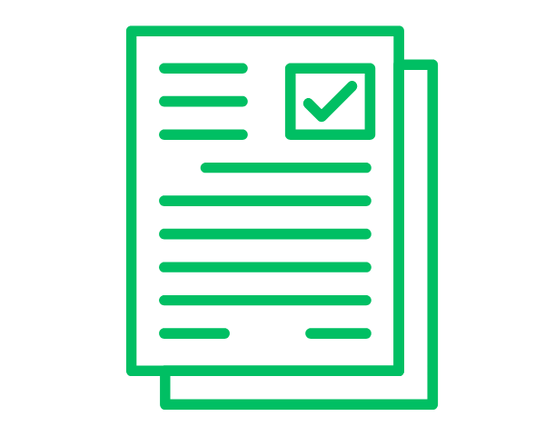 スムーズな案件持込のための事前手続き「代理店登録」を象徴する書類のアイコン